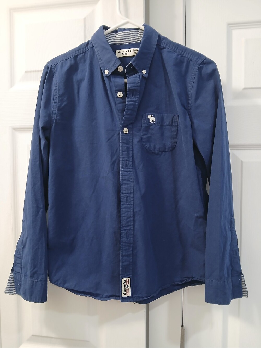Abercrombie & Fitch Navy Button-Down Pocket Shirt